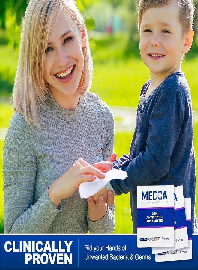 MEDca Hand Wipes – (Pack of 300) Benzalkonium Chloride Swabs Individual BZK Single-Use Packets by MEDca - Image 3